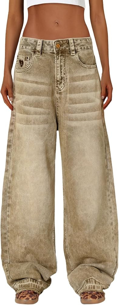 Aelfric Eden Barrel Jeans Retro Loose Jean Pant Casual Wide Leg Baggy Denim Pants Streetwear | Amazon (US)