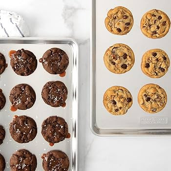 Nordic Ware Natural Aluminum Commercial Baker's Half Sheet, 2 Count (Pack of 1), Silver | Amazon (US)