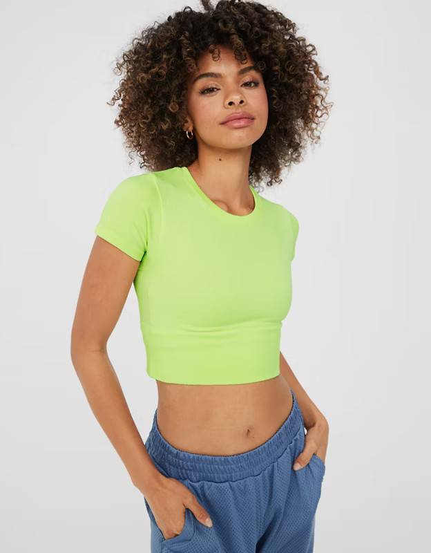 OFFLINE By Aerie Sidewalk Seamless Cropped T-Shirt | Aerie