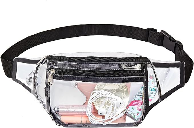 Clearworld Clear Fanny Pack, Waterproof Transparent Waist Bag Stadium Approved Clear Bag with Adj... | Amazon (US)