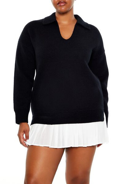 Plus Size Combo Sweater Dress | Forever 21