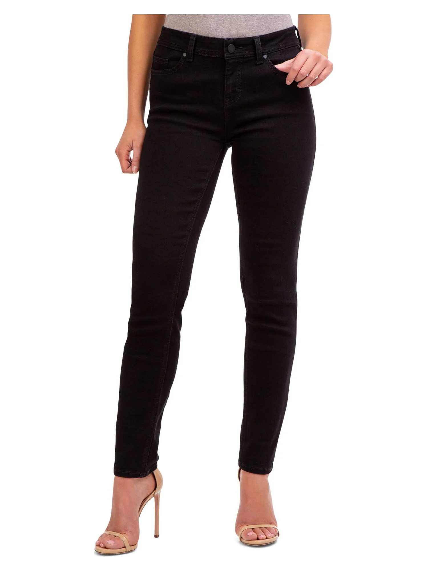 Jordache Women's Mid Rise Skinny Jeans, Available in 29" and 31" Inseams, Sizes 2-22 | Walmart (US)