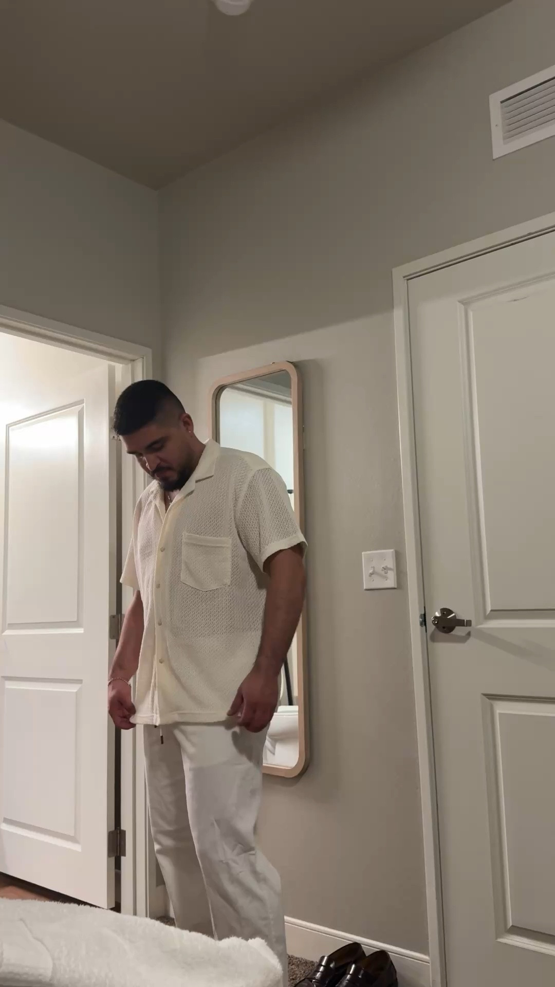 Get this outfit for your husband ladies! 
We are going ti the beach and I found this in target! Run! For reference he is wearing a XL in shirt and L in pants 
#vacationoutfitmen #manfashion #beachoutfit

#LTKSeasonal #LTKMens #LTKSpringSale