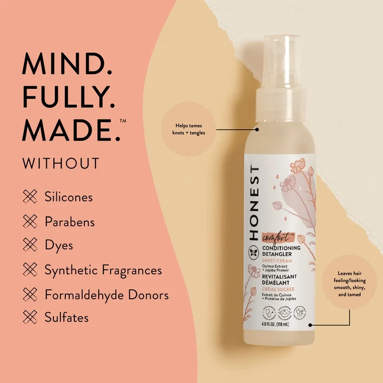 The Honest Company Conditioning Detangler Sweet Cream Comfort 4 fl oz | Walmart (US)