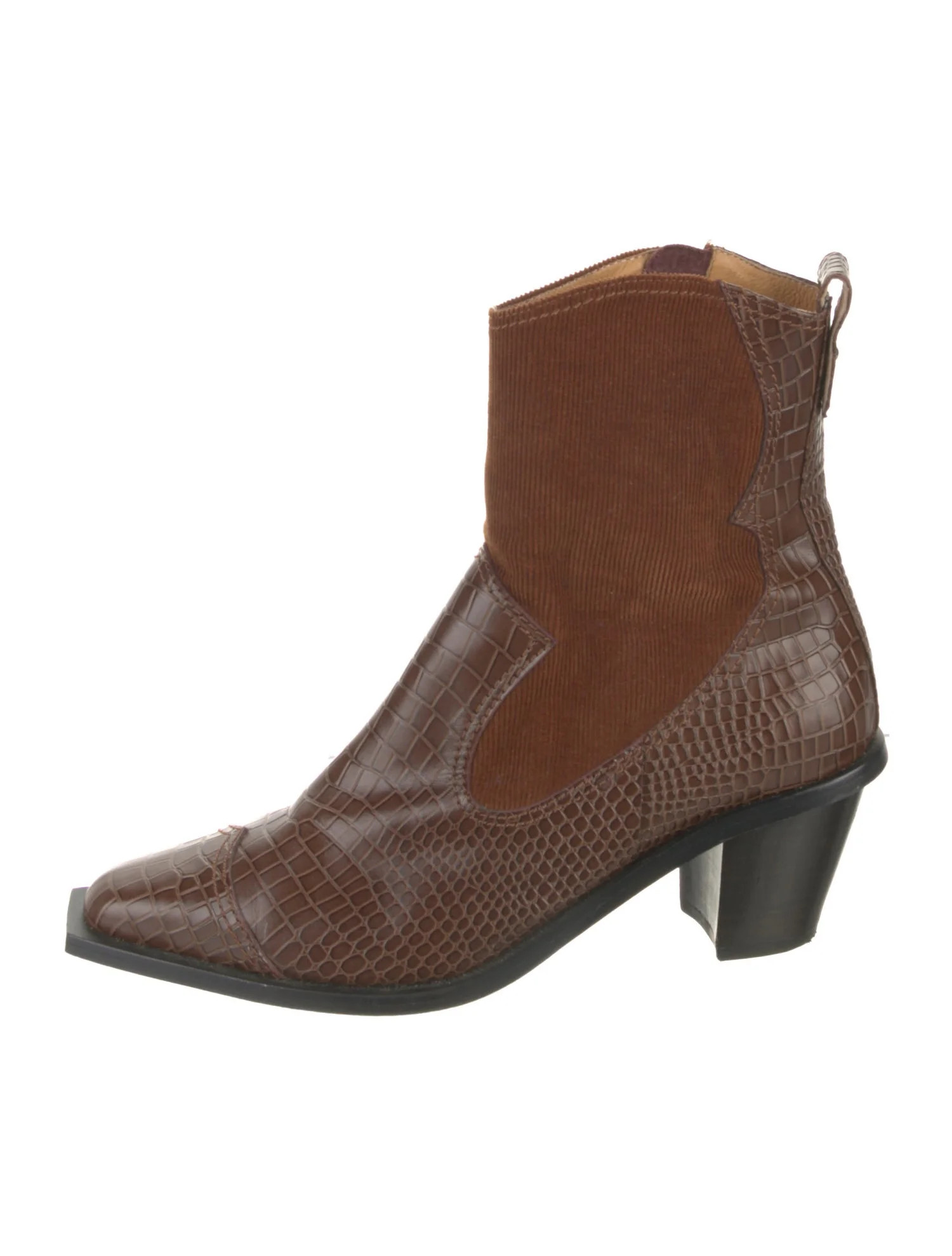 Embossed Leather Animal Print Western Boots | The RealReal