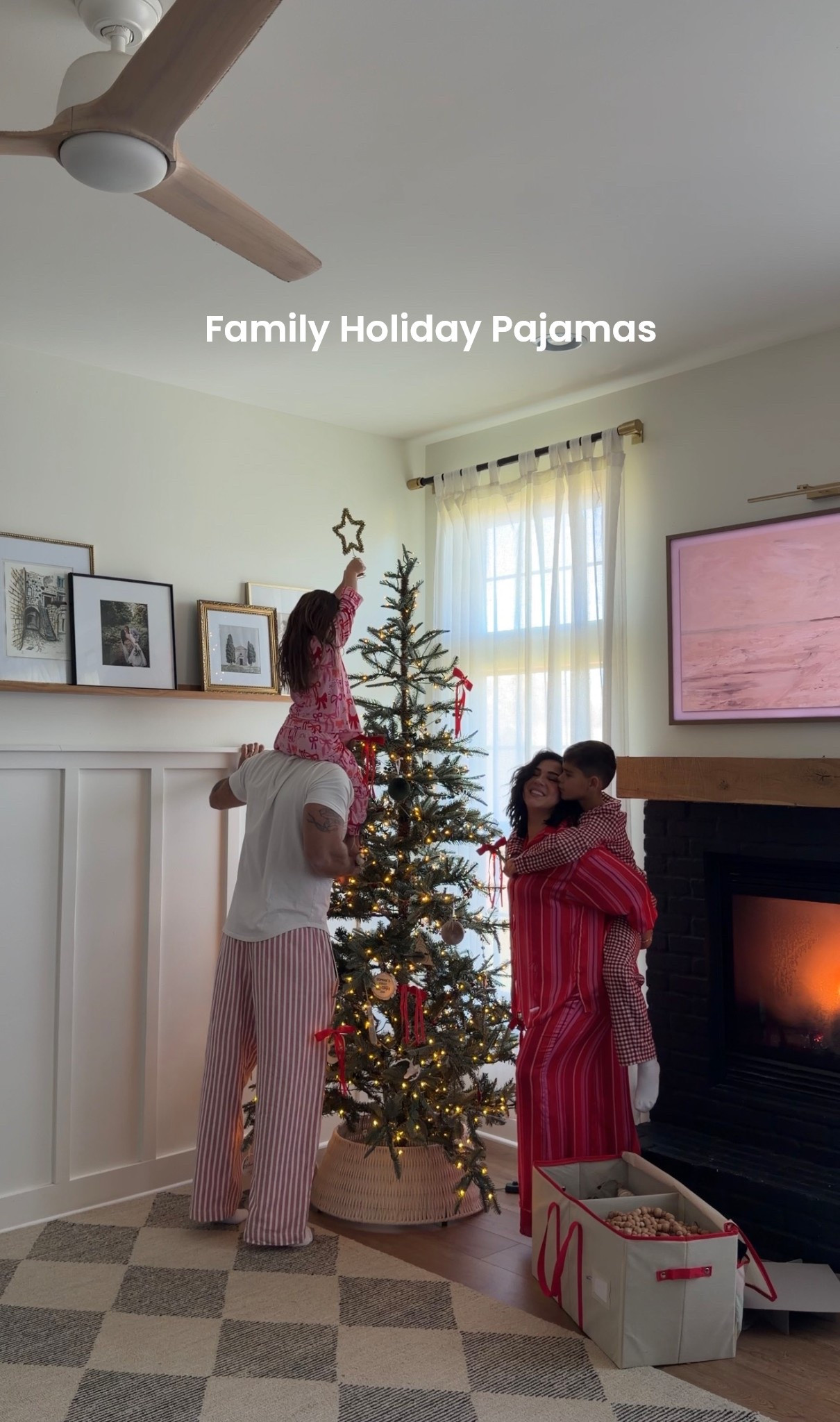 Pink and red holiday pajamas for the family :) Christmas pajamas. Size L for me. 

#LTKmomlife #LTKFamily #LTKHoliday