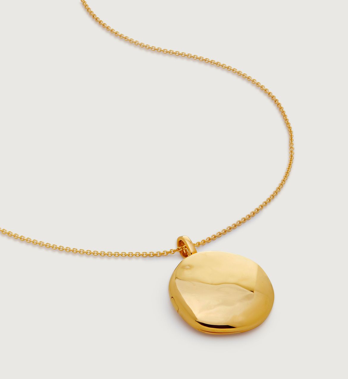 Deia Round Pebble Locket Fine Chain Necklace | Monica Vinader (Global)