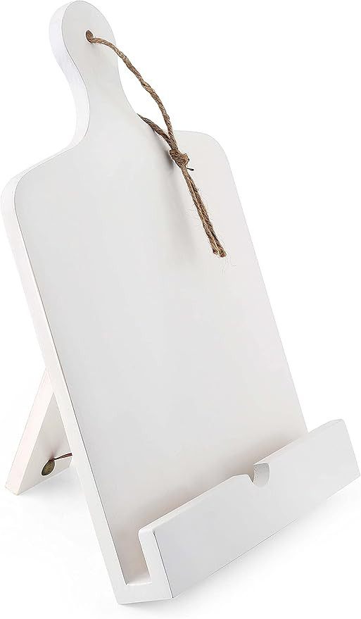 Cookbook Stand Recipe Book Holder Stand with Wood Cutting Board Design, Cookbook with Back Stand ... | Amazon (US)