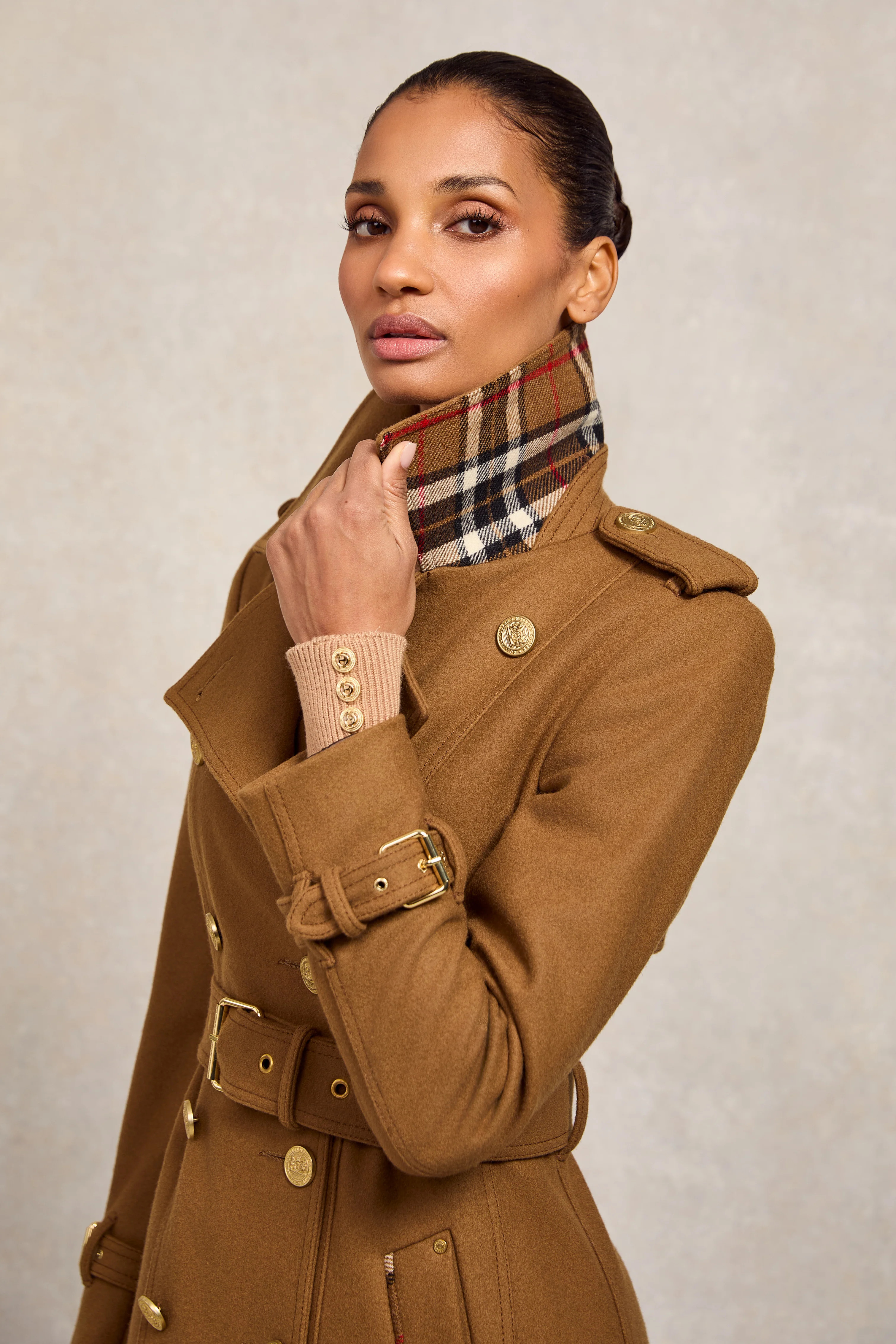 Full Length Chelsea Trench Coat (Dark Camel) | Holland Cooper