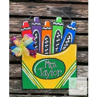 Crayon Box Door Hanger, Teacher Classroom Hanger | Etsy (US)