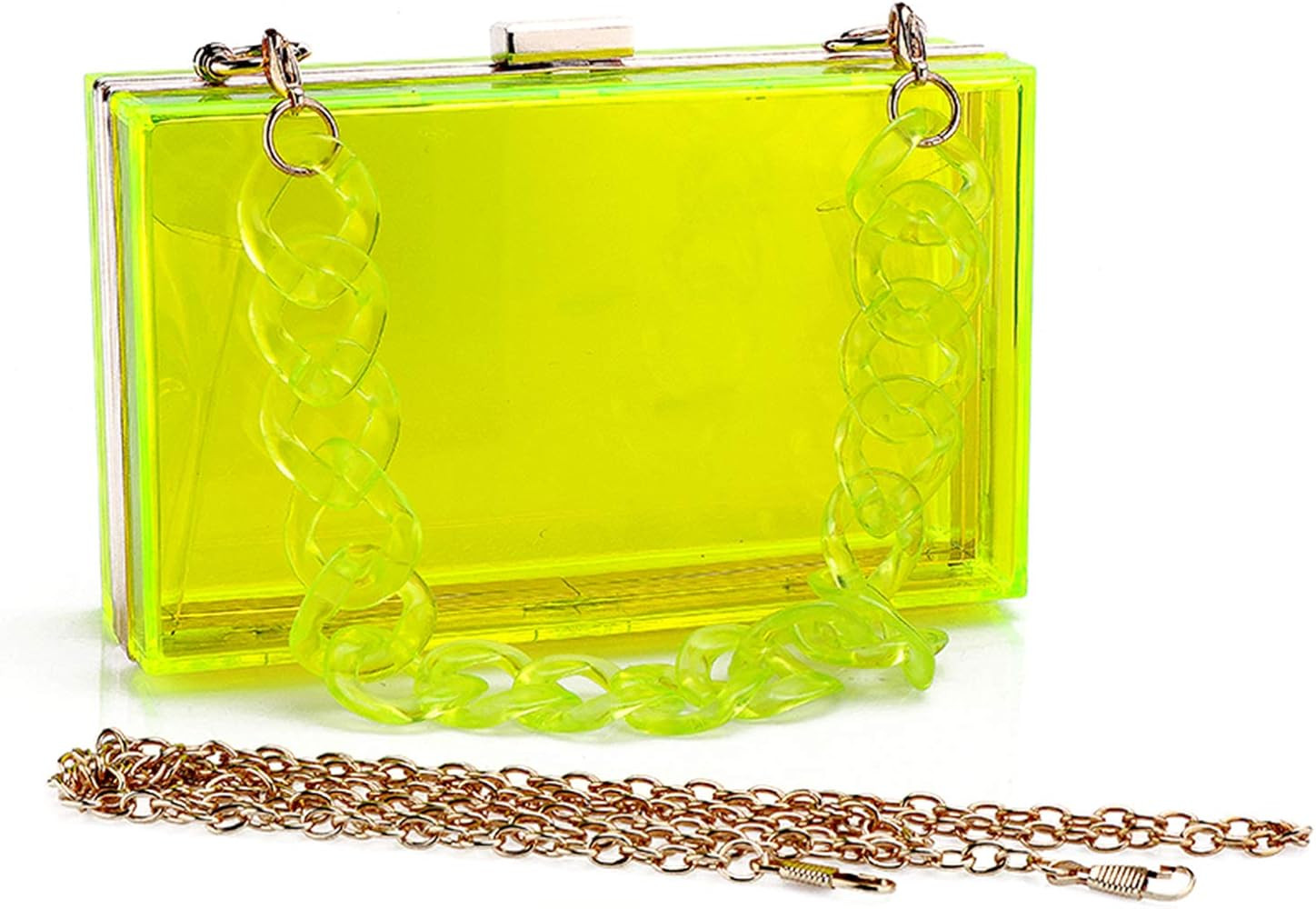 Women Acrylic Transparent Gold star Evening Bags Purses Clutch Vintage Banquet Handbag | Amazon (US)