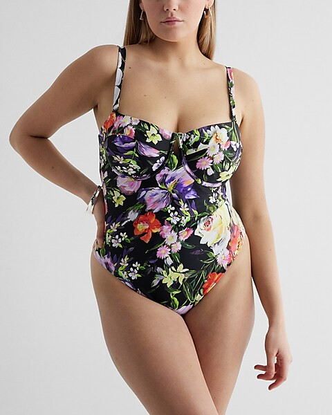 Balconette Convertible Body Contour One-Piece Swimsuit | Express