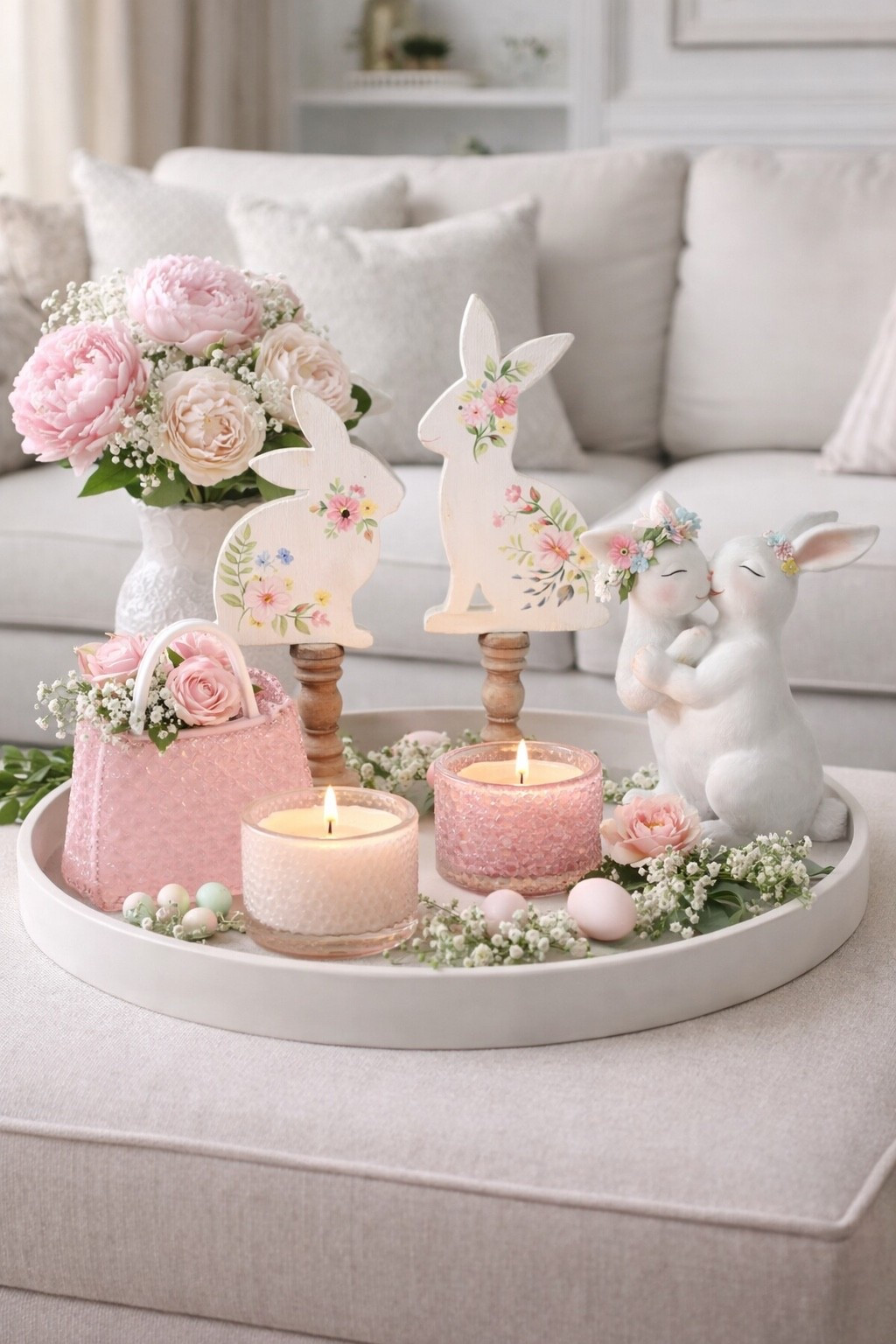 Love this Spring decor centerpiece! Shop the links now to purchase. Big sale going on right now!  #spring #centerpiece #decor #shopping #easterdecor 

#LTKHome #LTKSeasonal