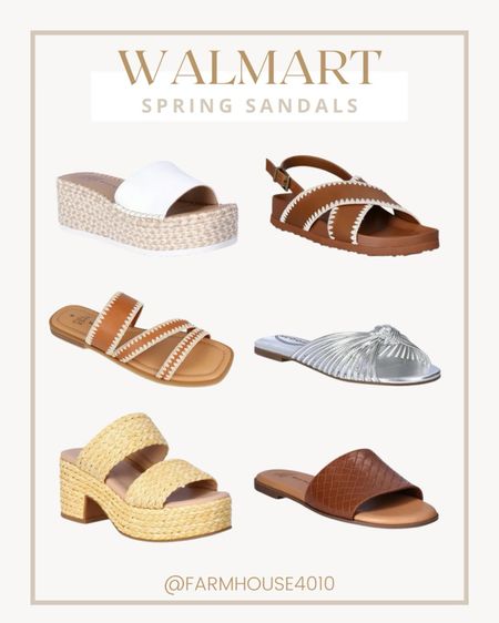 Walmart spring sandals! Perfect Walmart fashion finds to complete your casual spring outfit on a budget! Featuring beige sandals, brown sandals, metallic sandals, flat sandals, and platform sandals. #walmartpartner @walmart 
4/15

#LTKstyletip #LTKshoecrush #LTKfindsunder50