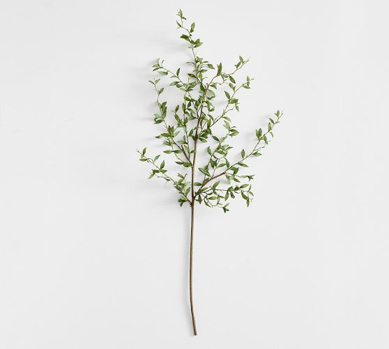 Faux Mini Green Leaf Branch | Pottery Barn (US)