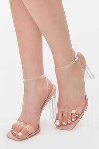 Clear Ankle-Strap Lucite Heels | Forever 21 (US)