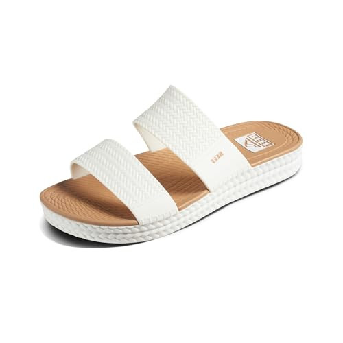 Reef Water Vista Slide Sandals - Women's, White/Tan 9 M | Amazon (US)