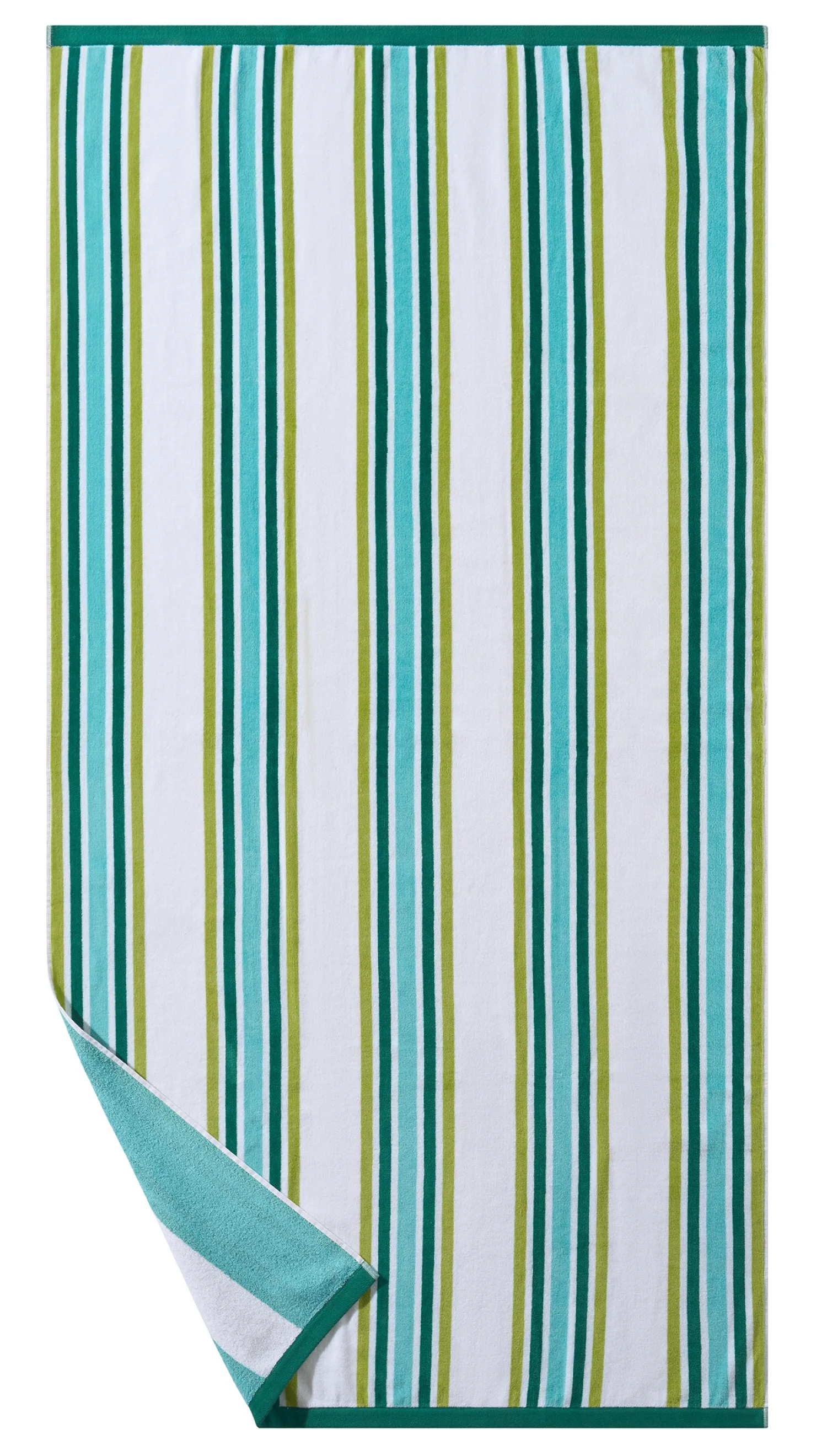 Better Homes & Gardens Oversized Cotton Blend Cabana Beach Towel, 72" x 38", Green | Walmart (US)