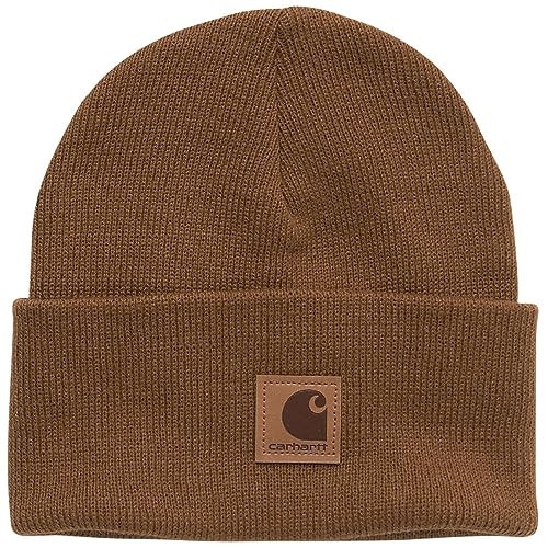 Carhartt Unisex Baby Tonal Label Knit Beanie Cuff Hat, Brown Classic, 1-4T | Amazon (US)