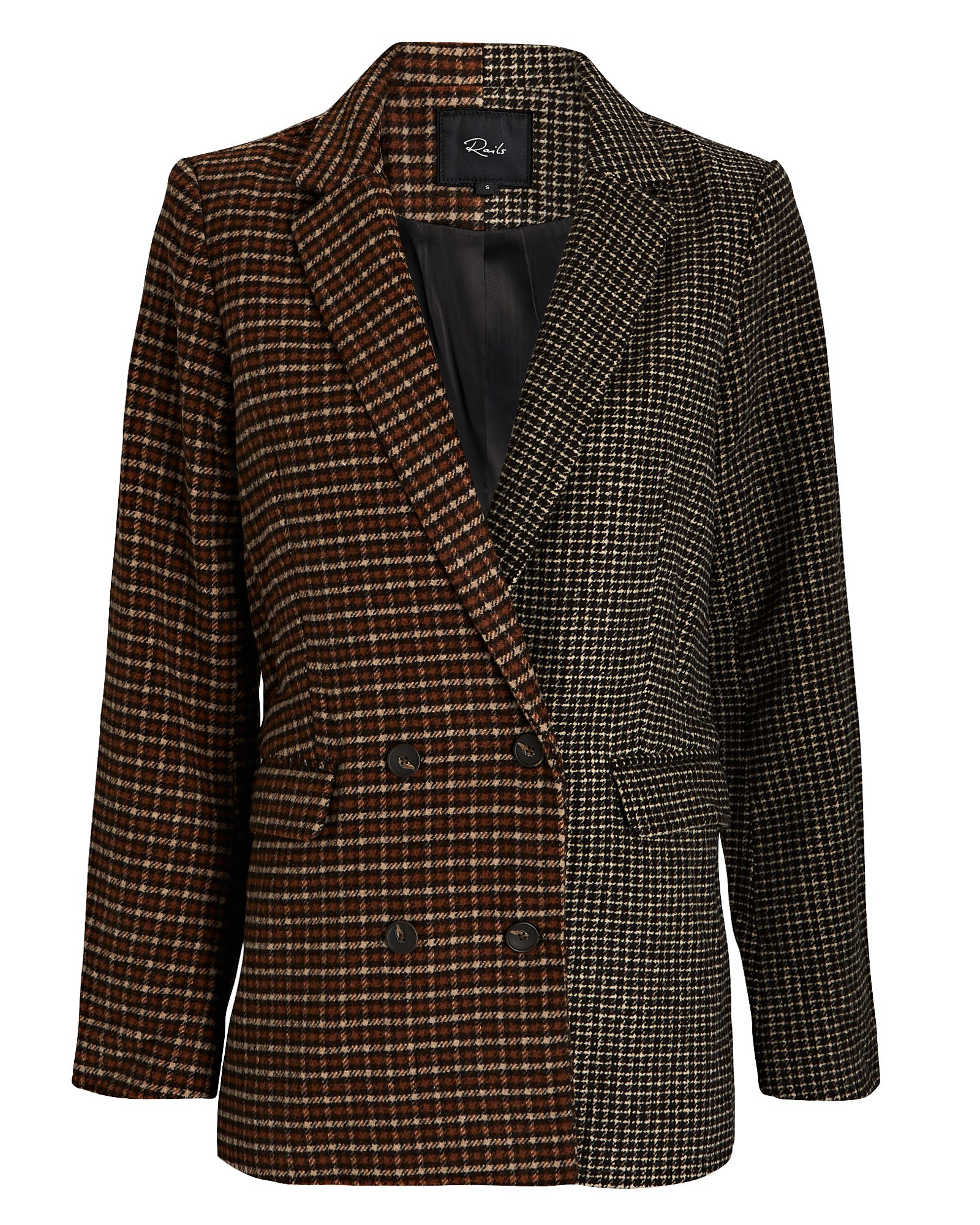 Cody Pattern-Blocked Blazer | INTERMIX