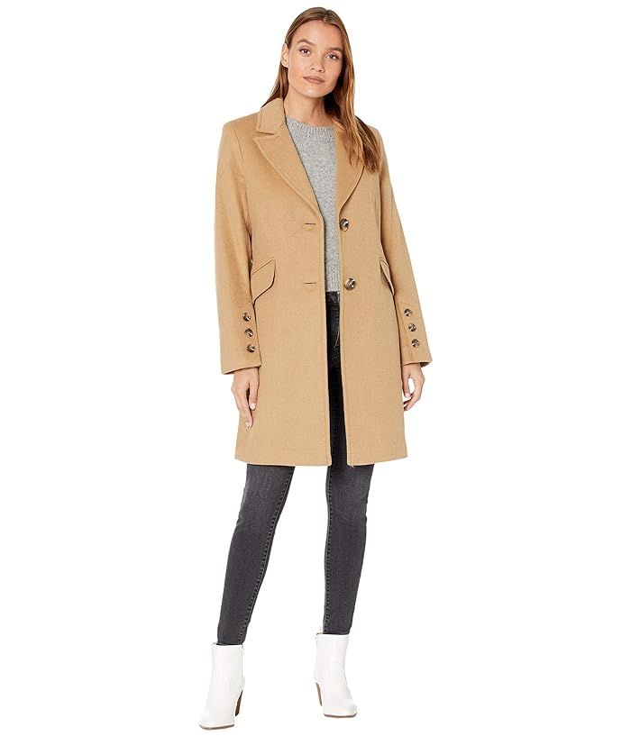 Sam Edelman Single Breasted Three-Button Sleeve Walker (Camel) Women's Clothing | Zappos