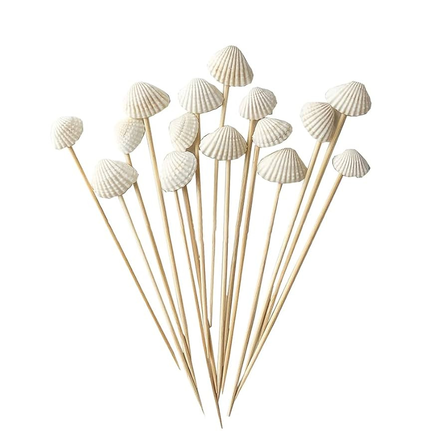 100 Pcs Seashell Cocktail Picks Fancy Decorative Toothpicks Beach Food Picks Drink Skewers Sticks... | Amazon (US)