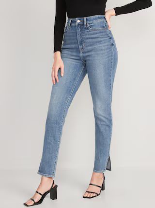 Higher High-Waisted O.G. Straight Side-Slit Ankle Jeans for Women | Old Navy (US)