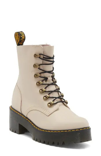 Dr. Martens Leona Combat Boot in Vintage Taupe Sendal at Nordstrom Rack, Size 11Us/ 9Uk | Nordstrom Rack