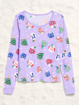 Scoop-Neck Waffle Pajama Top for Women | Old Navy (US)