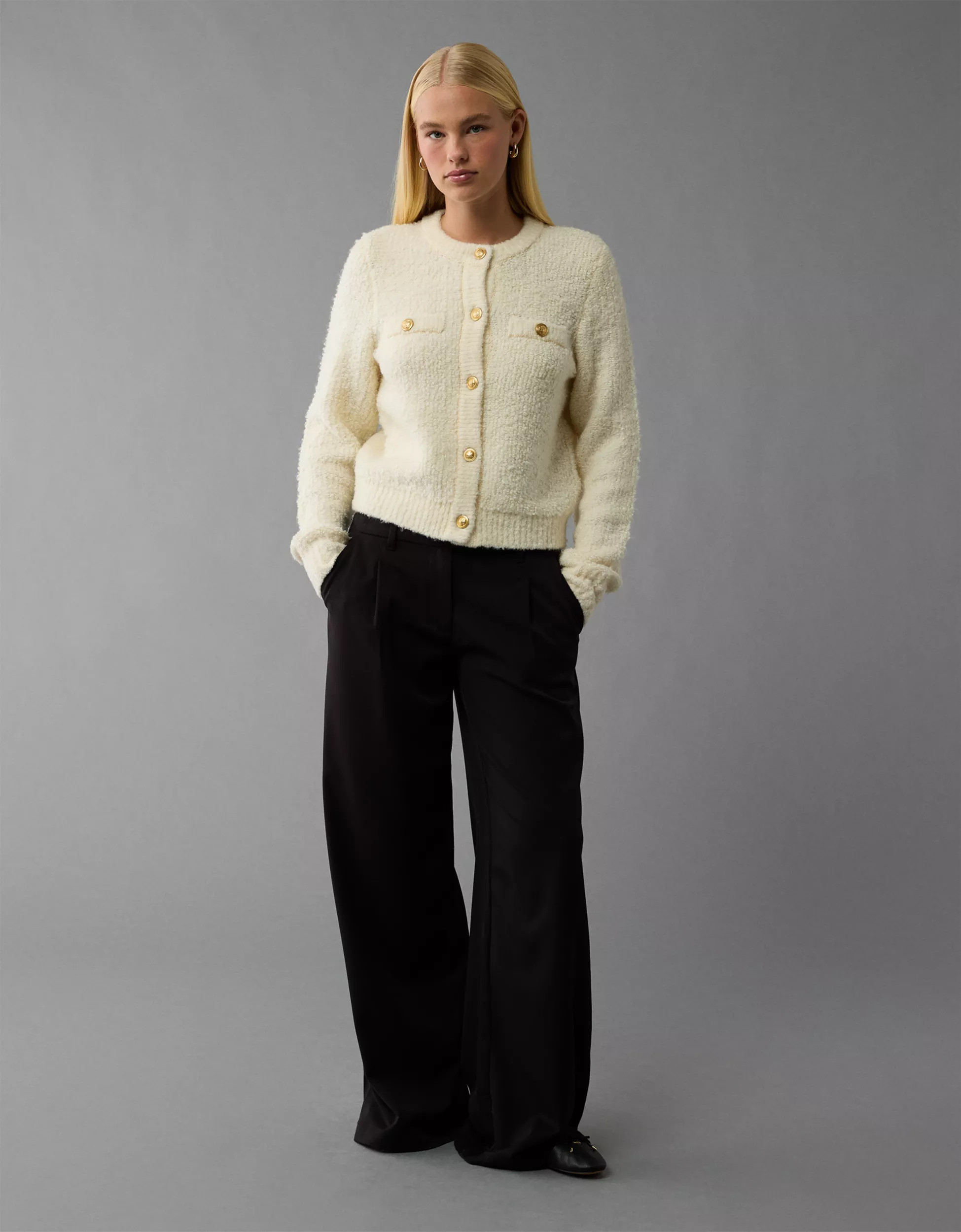 AE Bouclé Lady Cardigan | American Eagle Outfitters (US & CA)