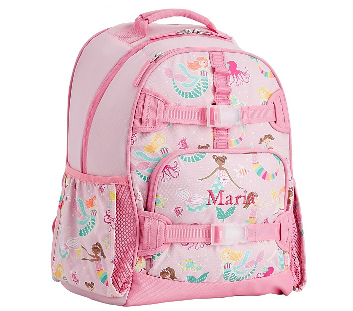 Mackenzie Pink Mermaid Friends Glow-in-the-Dark Backpacks | Pottery Barn Kids