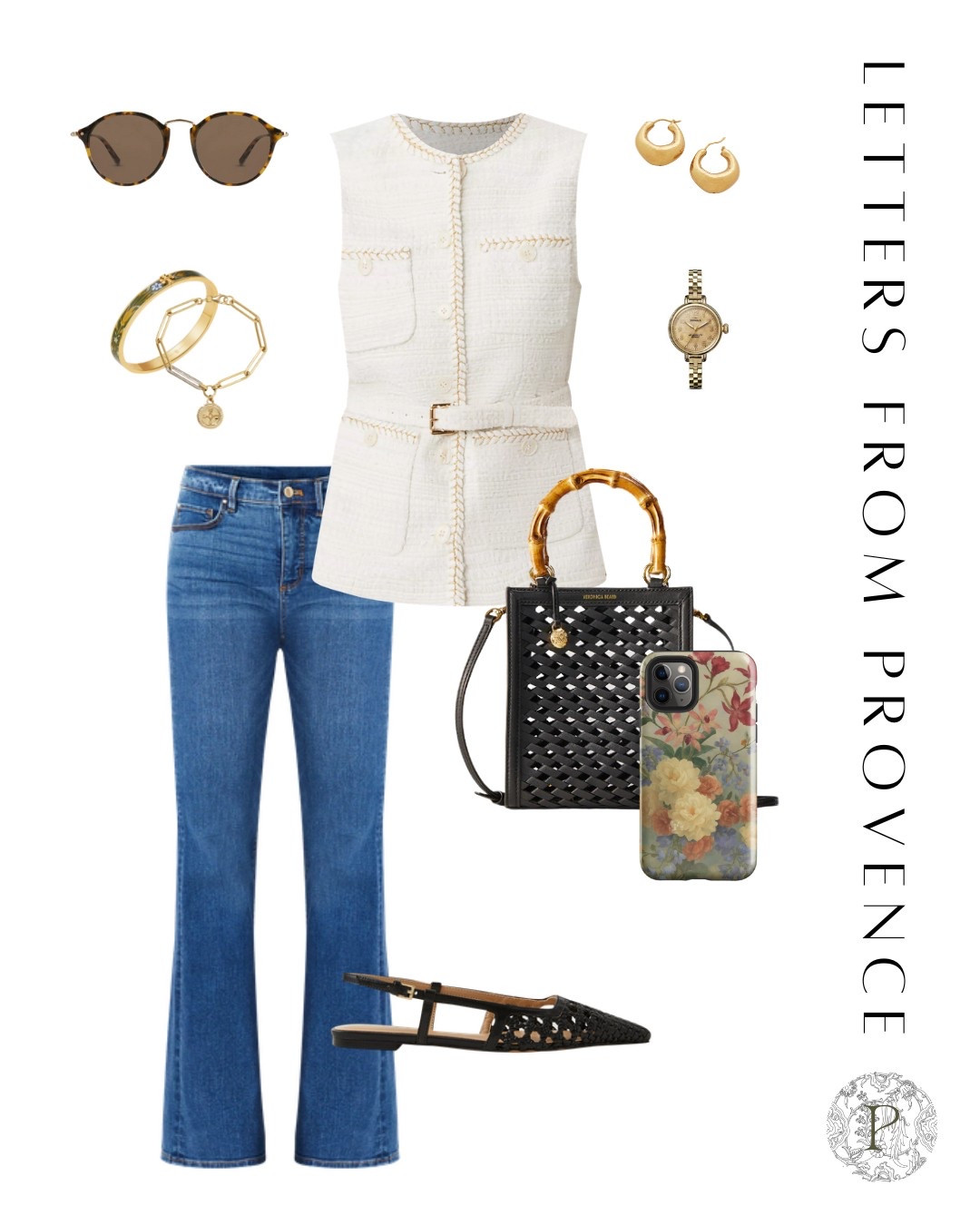 A love letter to spring, straight from the South of France.
Timeless, tailored, and feminine—this look brings vintage charm and modern polish together in one effortlessly chic outfit. From the gold accents to the garden-inspired accessories, every detail feels like a page torn from an old-world postcard.

How to Style Your Phone:
Our Letters from Provence case adds a romantic flourish to your everyday look. Inspired by antique blooms and heirloom stationery, it’s the perfect finishing touch for your spring wardrobe.

Launching 4/21 as part of our Spring Collection at www.petalumecovers.com
Tap to shop the outfit & shop our phone cover collection at Petalume Covers ✨ 

#LTKOver40 #LTKStyleTip #LTKFindsUnder50