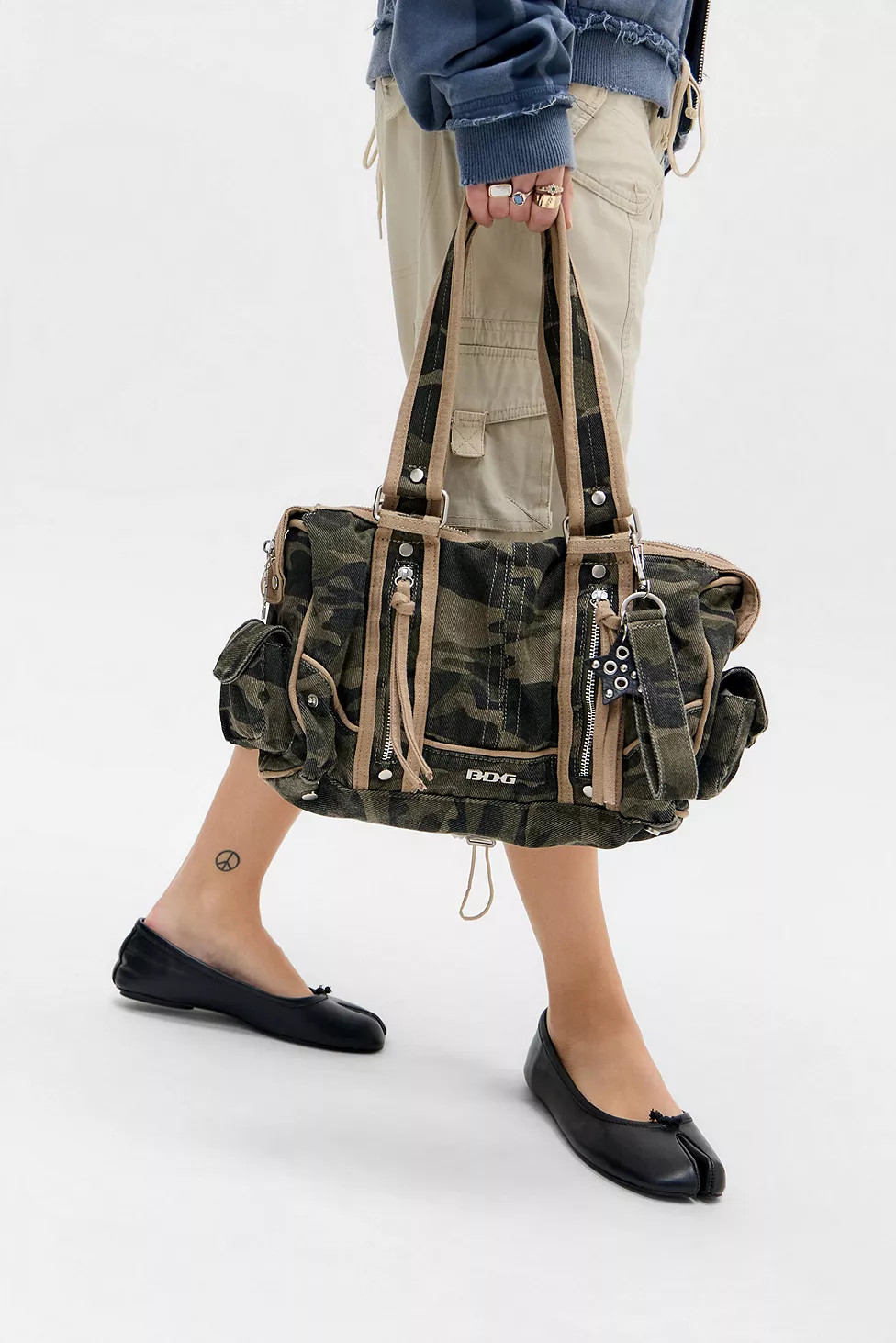 BDG Mixed Media Canvas Shoulder Bag | Urban Outfitters UK
