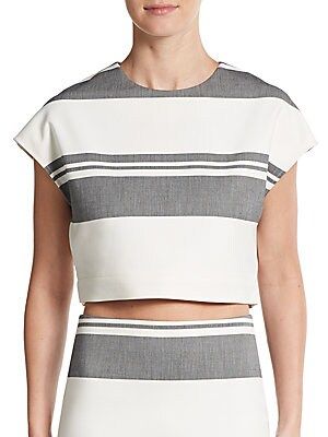 Colton Striped Cropped Top | Saks Fifth Avenue OFF 5TH