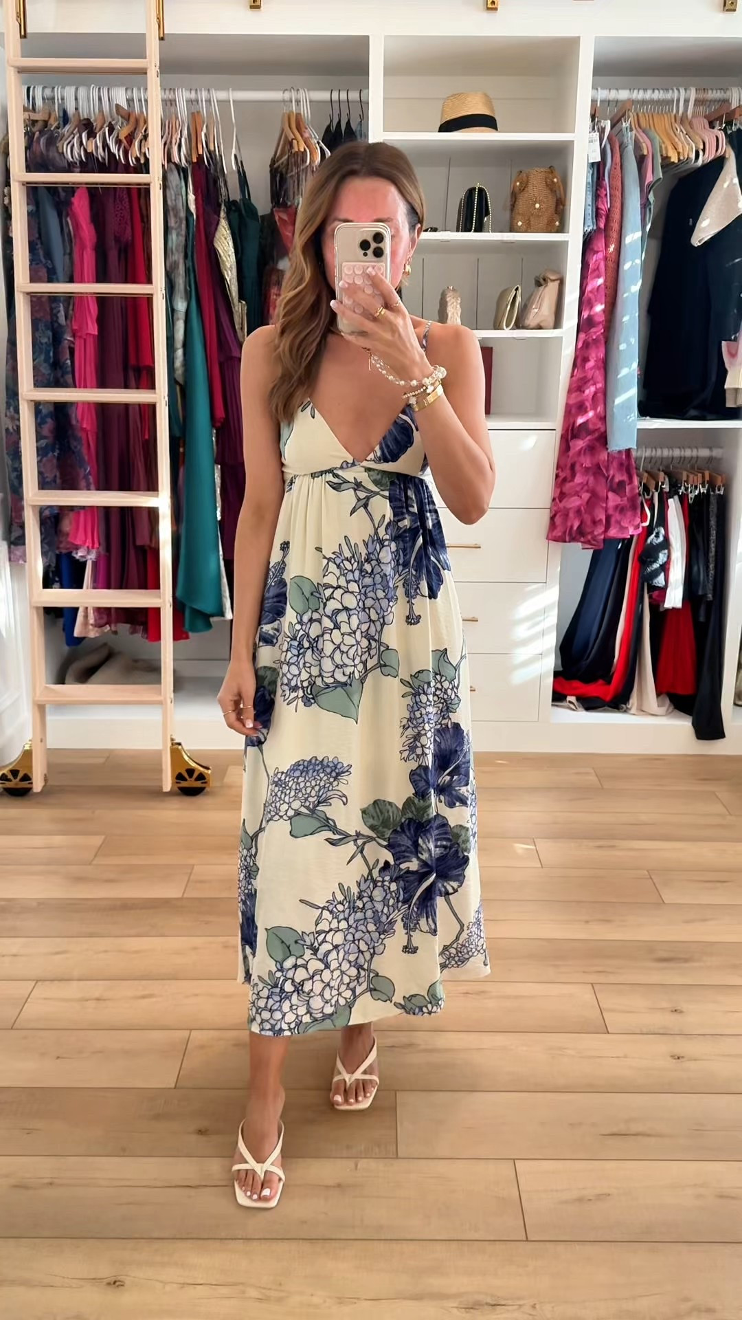 Code DENIMAF. New bra free floral maxi dress from Abercrombie! It’s lined to about mid-thigh. XXS petite. Wedding guest dress. Spring dress. Summer dress. Vacation dress. Resort wear. Spring wedding guest. Baby shower dress. Wedding shower dress. White strappy heels are TTS. 

#LTKTravel #LTKPetite #LTKWedding