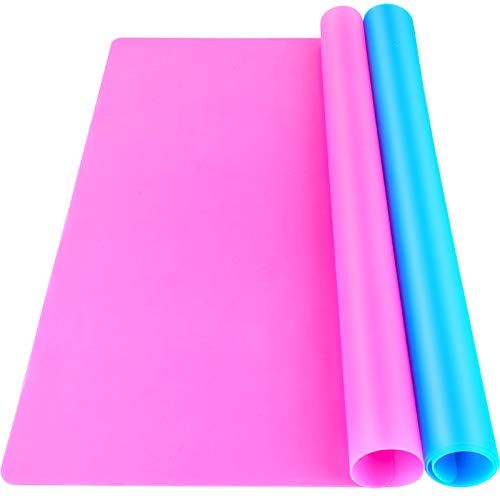 LEOBRO 2 Pack 15.7" x 11.7" Large Silicone Sheet for Crafts Jewelry Casting Mould Mat, Nonstick Sili | Amazon (US)