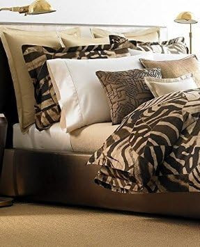 Ralph Lauren Home Victoria Falls Tan Brown Zebra King Flat Sheet | Amazon (US)
