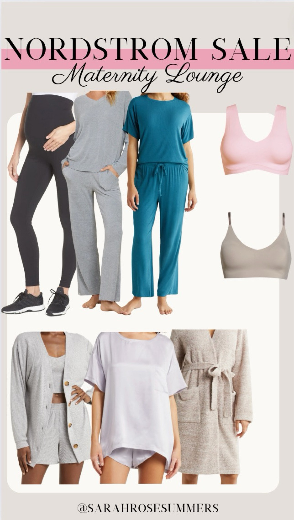 Nordstrom Anniversary Sale! Maternity clothes on sale. Barefoot dreams robe. Barefoot Knit Pajamas. 3 piece cozy rib pajamas. Zella Maternity Leggings. Silk Short Pajamas.  Convertible strap bralette. Lift V-neck bralette. 

#LTKxNSale #LTKBump #LTKSaleAlert