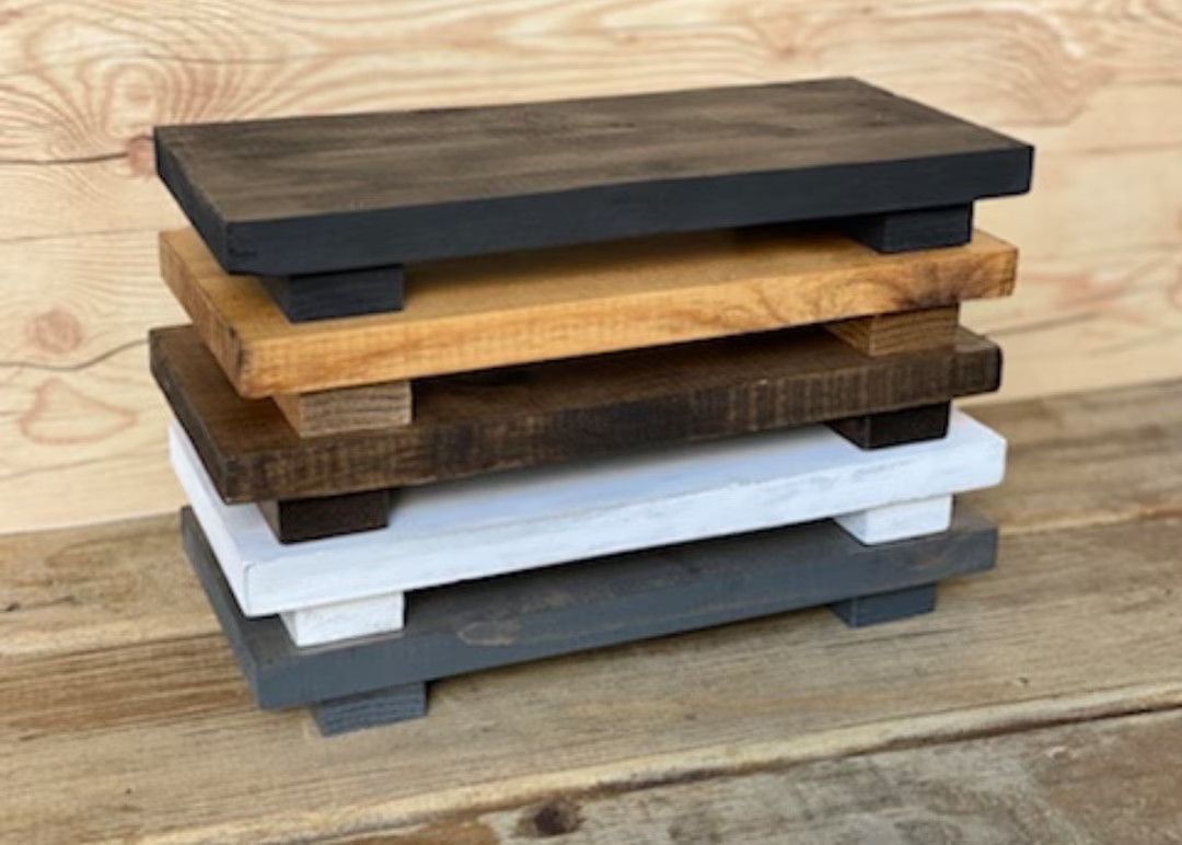 Rectangular Long  Riser, table display wood riser, kitchen counter organizing riser, wood rectang... | Etsy (US)