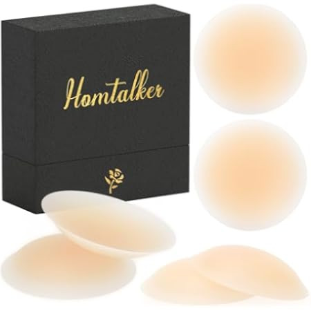 Silicone Nipple Covers - 5 Pairs, Women's Reusable Adhesive Invisible Pasties Nippleless Covers R... | Amazon (US)
