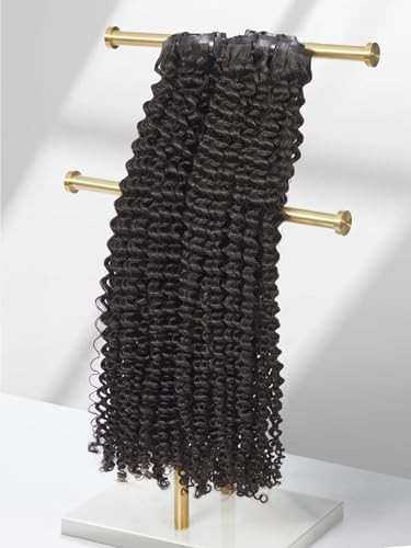 LUVME Curly Hair Extensions Clip ins for Women, Full Head with 2 Pack 270g 14pcs 24Inch Clip in Hair Extensions Raw Virgin Hair Kinky Curly Clip ins | Amazon (US)