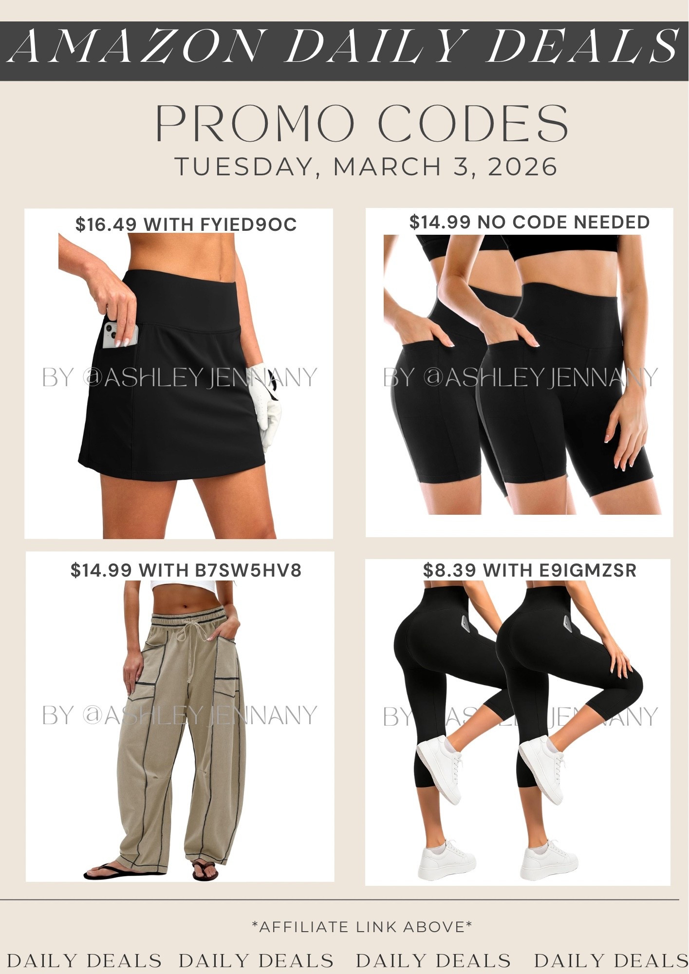 Amazon fashion deals on bike shorts, golf skirt, barrel sweatpants and cropped leggings 

#LTKSeasonal #LTKSaleAlert #LTKMidsize