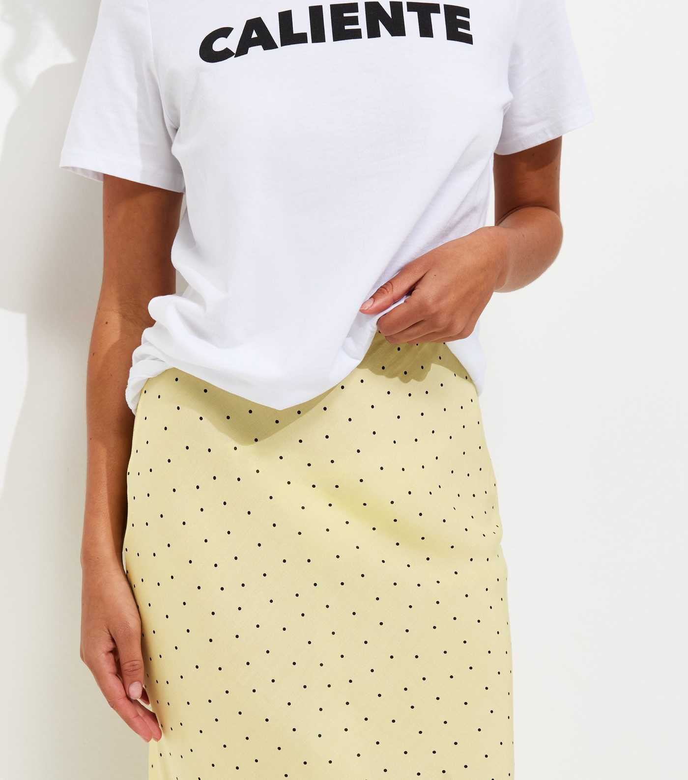 Yellow Spotty Bias Cut Midi Skirt | New Look | New Look (UK)