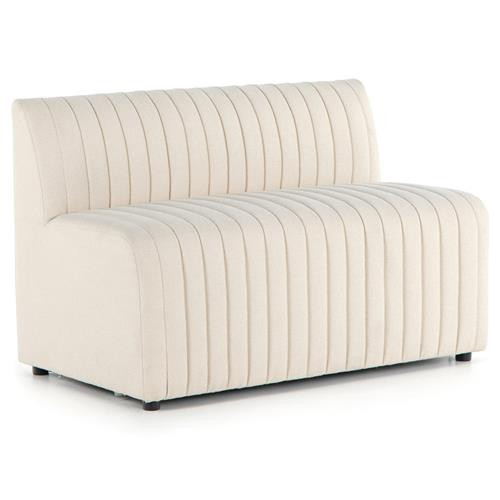 Leo Modern Classic Beige Performance Tufted Dining Bench | Kathy Kuo Home