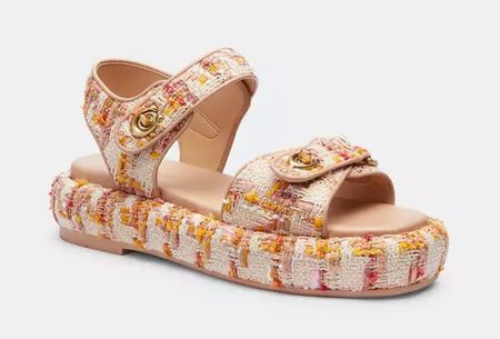 Beautiful summer tweed platform dad sandals. The perfect trendy chic summer shoe. 

#LTKSeasonal #LTKshoecrush