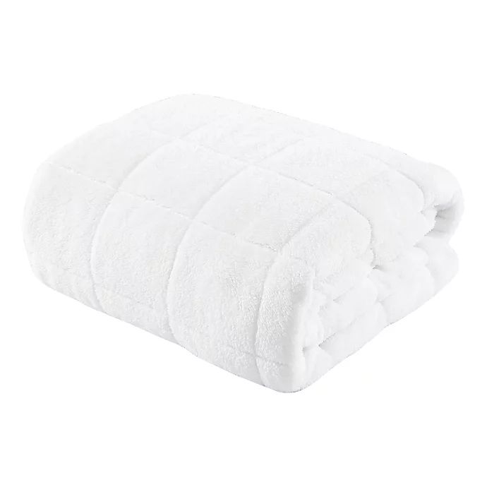 Sherpa 15 lb. Weighted Blanket in White/Natural | Bed Bath & Beyond