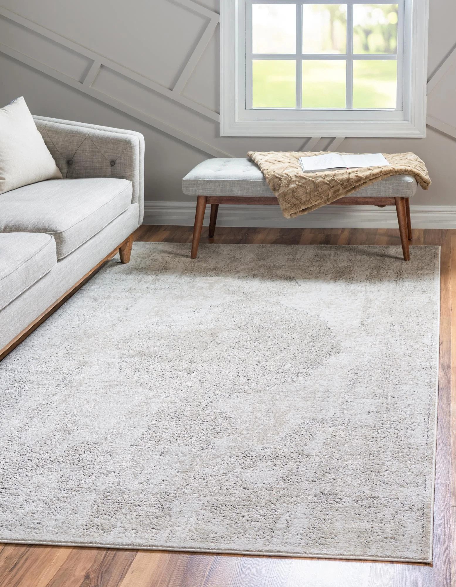 Rugs.com Oregon Collection Rug – 8' x 10' Ivory Low-Pile Rug Perfect For Living Rooms, Large Di... | Walmart (US)