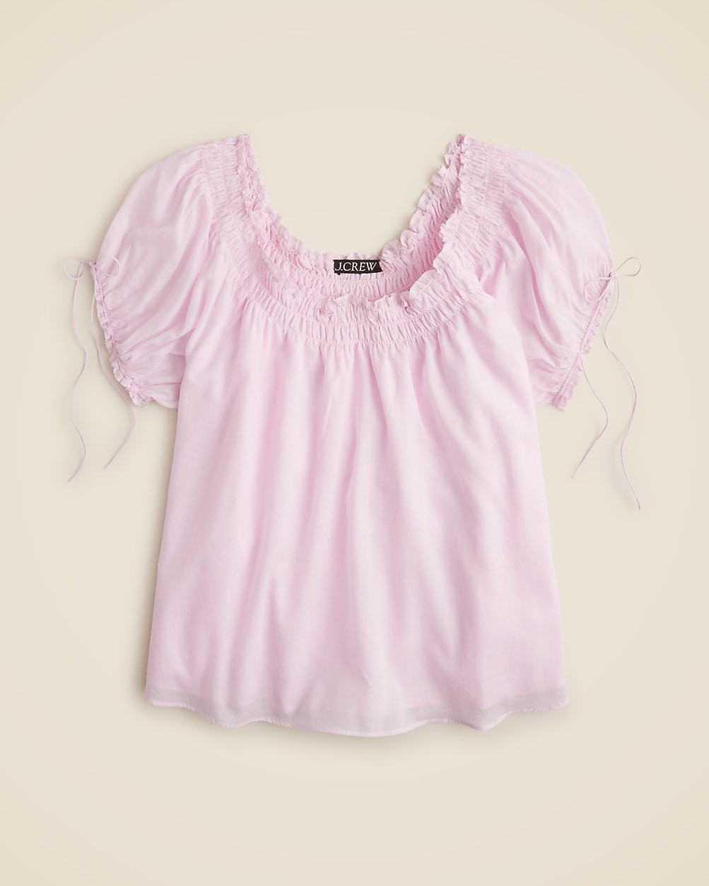 Smocked ruffle-trim top in cotton voile | J. Crew US