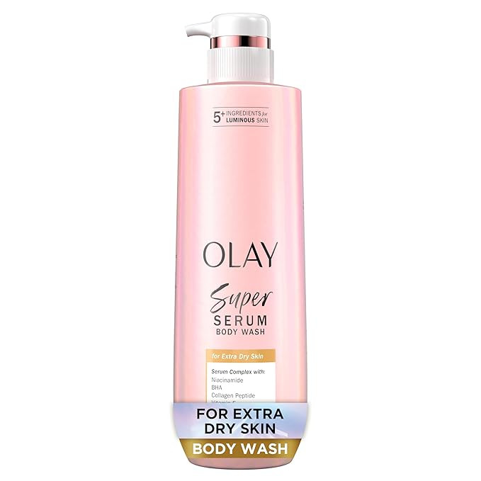 Olay Super Serum Body Wash for Extra Dry Skin, 24hr Long Lasting Hydration, 5+ Ingredient Serum C... | Amazon (US)