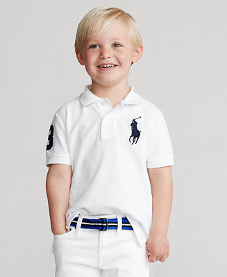Polo Ralph LaurenToddler and Little Boys Big Pony Cotton Mesh Polo | Macy's